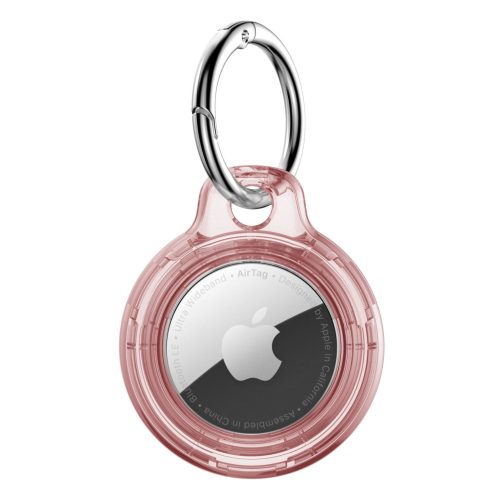 For Apple AirTag Case Hard PC Cover Location Tracker Sleeve Shell Skin Keyring (174949749086) in Crystal pink