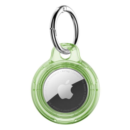 For Apple AirTag Case Hard PC Cover Location Tracker Sleeve Shell Skin Keyring (174949749086) in Crystal green