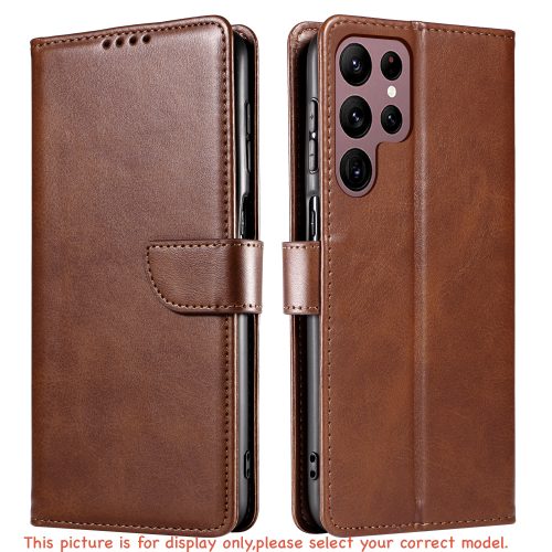 Samsung Galaxy S26 S25 S24 S23 S22 Edge Plus Ultra FE Case Leather Cover Wallet (176490242612) in Brown
