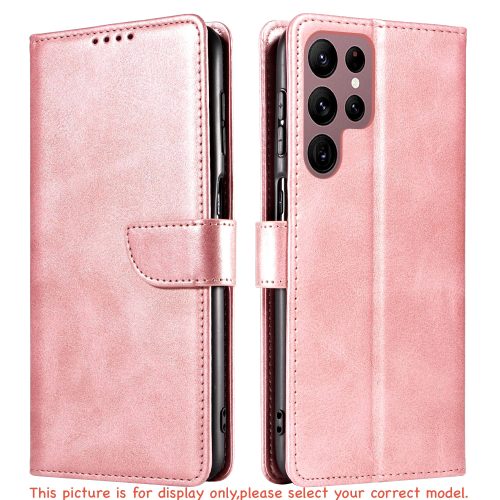 Samsung Galaxy S26 S25 S24 S23 S22 Edge Plus Ultra FE Case Leather Cover Wallet (176490242612) in Pink