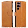 Black leather wallet folio case front and back view compatible with Oppo