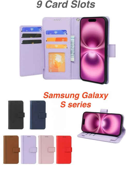 Samsung S26 S25 S24 S23 S22 S21 FE Edge Plus Ultra Wallet Case Leather Cover (177554248830)