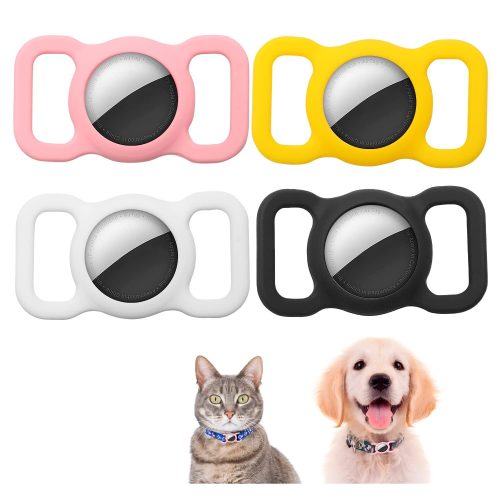 AirTag Holder Case Silicone Loop Sleeve Shell Keyring Dog Cat Pet Protective (174823856188) - Detail View