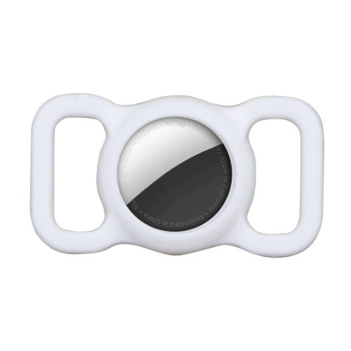 AirTag Holder Case Silicone Loop Sleeve Shell Keyring Dog Cat Pet Protective (174823856188) in White-pet AirTag Holder Case Silicone Loop Sleeve Shell Keyring Dog Cat Pet Protective (174823856188) in White-pet