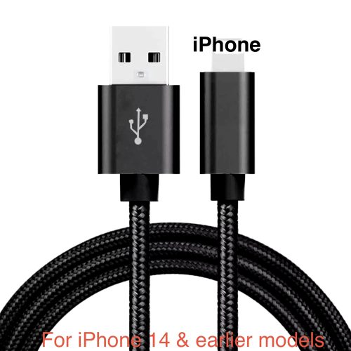 Braided USB Charger Cable Cord For iPhone 14 13 12 11 Xs XR 8 7 iPad (176418949773) in Multicoloured