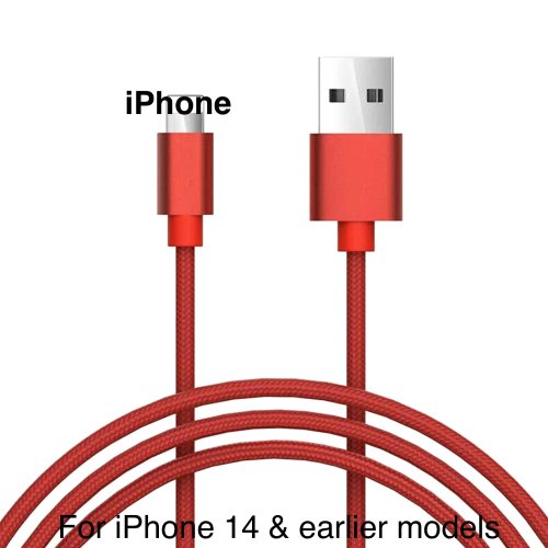 Braided USB Charger Cable Cord For iPhone 14 13 12 11 Xs XR 8 7 iPad (176418949773) - Detail View