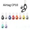 For Apple Airtag Secure Holder Solid Color Lock Case PC Key Ring with Wire Cable (176303363404)