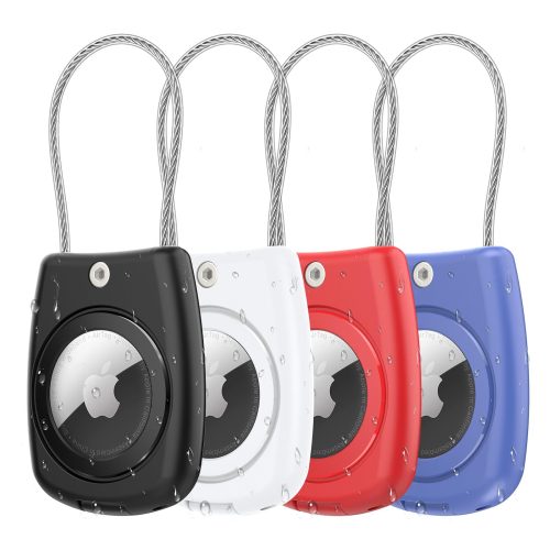 For Apple Airtag Waterproof Secure Holder Solid Lock PC Key Ring Wire Cable (176479296016) - Detail View