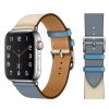Vibrant red leather watch band strap for Apple Watch with pin buckle