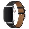 Wrist presentation of premium leather watch band strap for Apple Watch