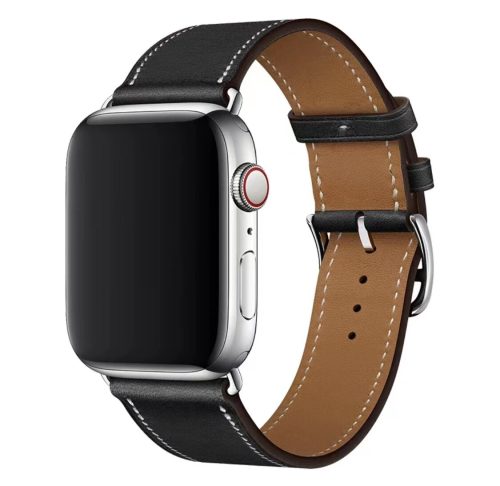 Wrist presentation of premium leather watch band strap for Apple Watch