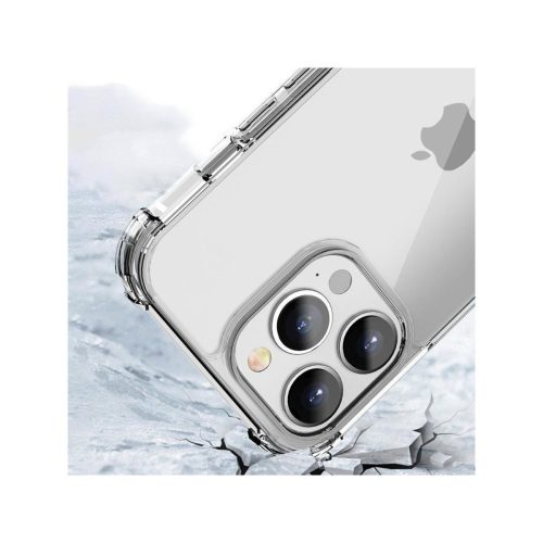 Airbag cushion bumper detail on clear TPU case compatible with Apple iPhone