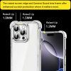 Raised camera bezel lip on transparent protective case for Apple iPhone
