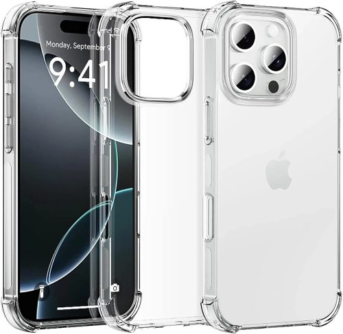 Flexible shock-absorbing TPU bumper case compatible with Apple iPhone