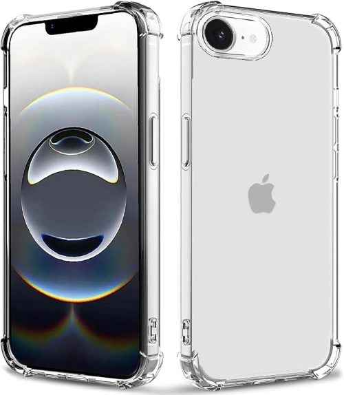 Direct port and audio access cutouts on clear cover for Apple iPhone