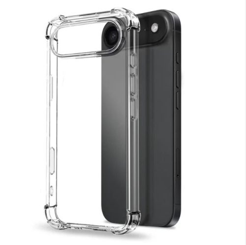 Crystal clear shockproof TPU case overview compatible with Apple iPhone