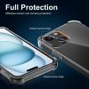 Raised screen perimeter lip on clear bumper case compatible with Apple iPhone