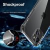 Crystal clear flexible back panel on protective phone case for Apple iPhone